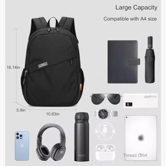 Large A4 Capacity Waterproof Oxford Backpack Lightweight Daypack for Women